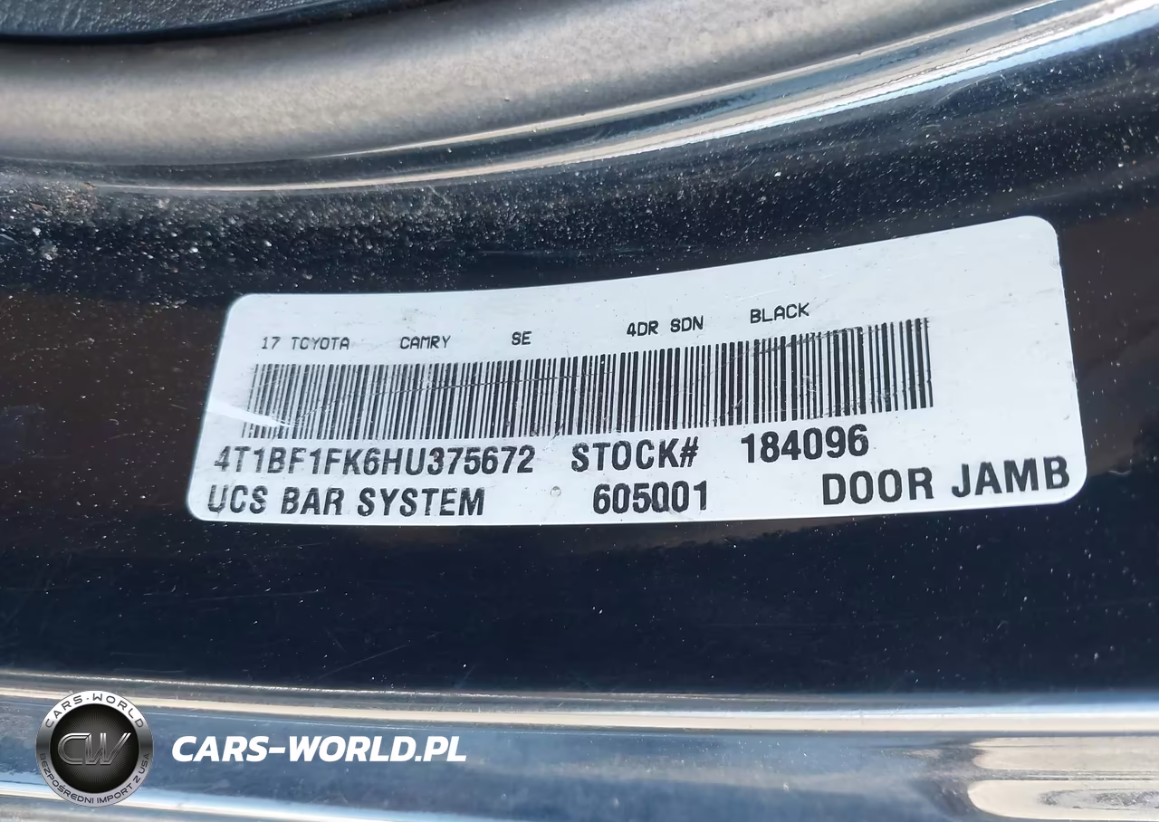 2017 Toyota Camry Se VIN:4T1BF1FK6HU375672 - 9