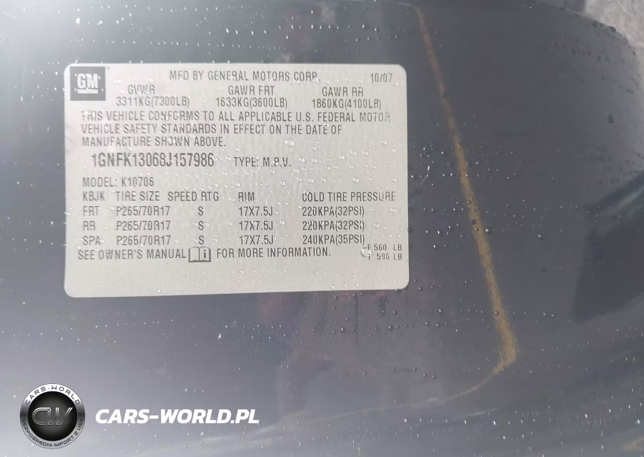 2008 Chevrolet Tahoe Lt VIN:1GNFK13068J157986 - 9