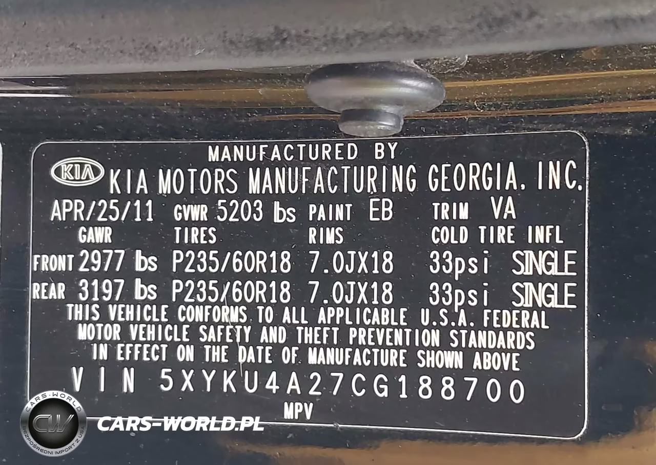 2012 Kia Sorento Ex V6 VIN:5XYKU4A27CG188700 - 9