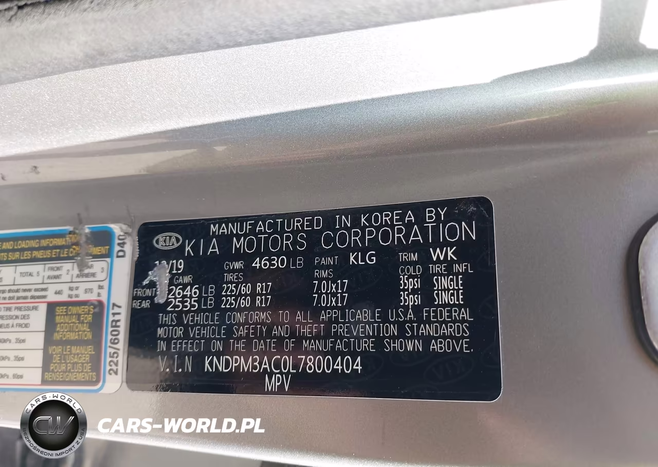 2020 Kia Sportage Lx VIN:KNDPM3AC0L7800404 - 9