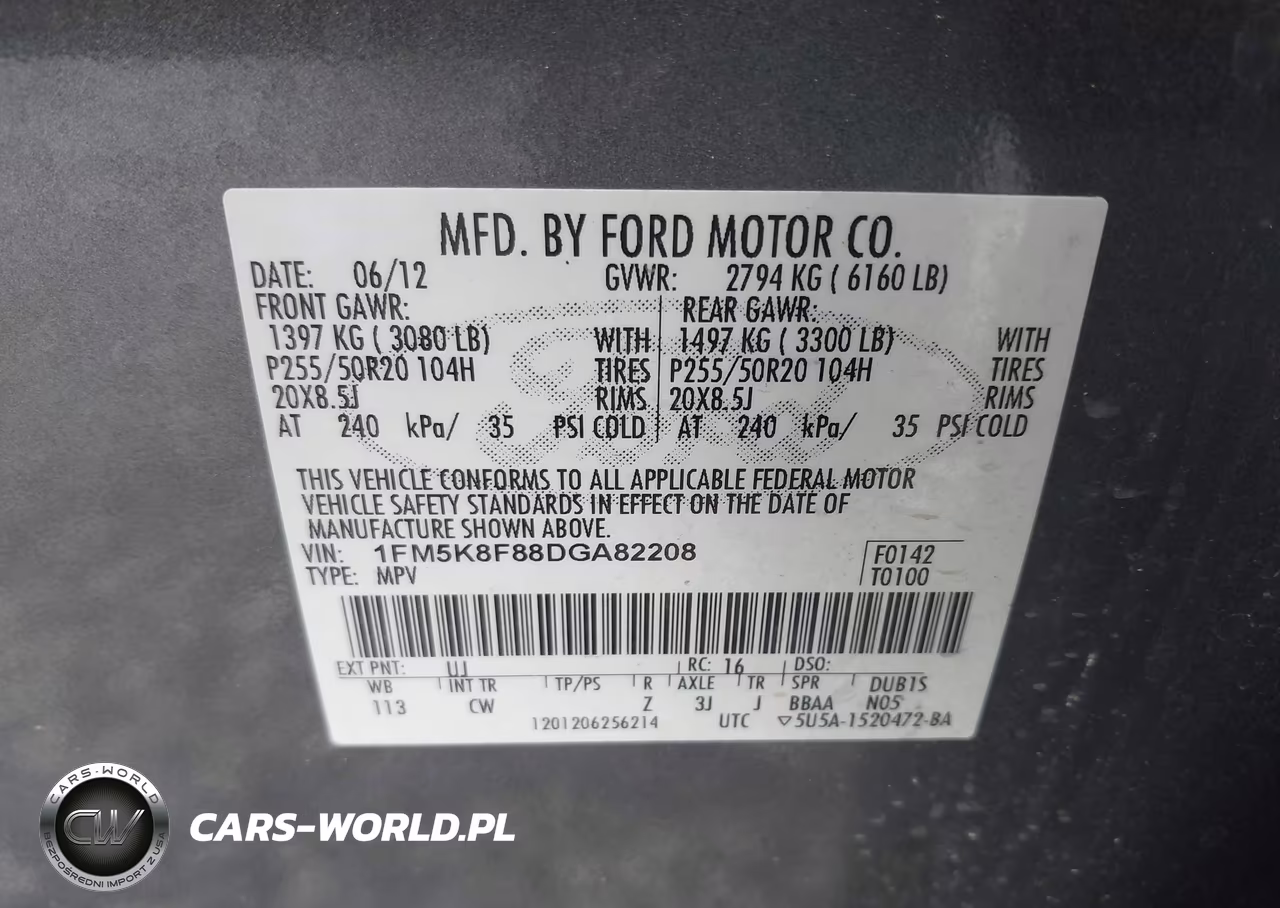 2013 Ford Explorer Limited VIN:1FM5K8F88DGA82208 - 9