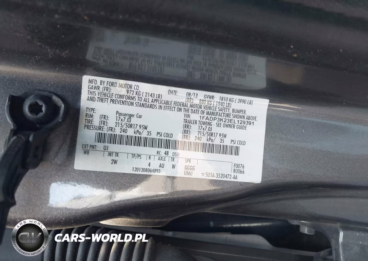 2014 Ford Focus Se VIN:1FADP3K23EL129391 - 9