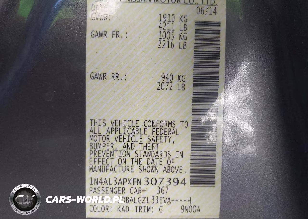 2015 Nissan Altima 2.5 S VIN:1N4AL3APXFN307394 - 9