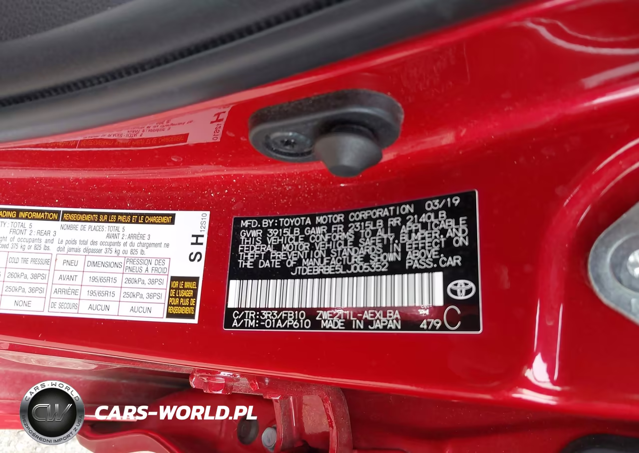 2020 Toyota Corolla Hybrid Le VIN:JTDEBRBE5LJ005352 - 9