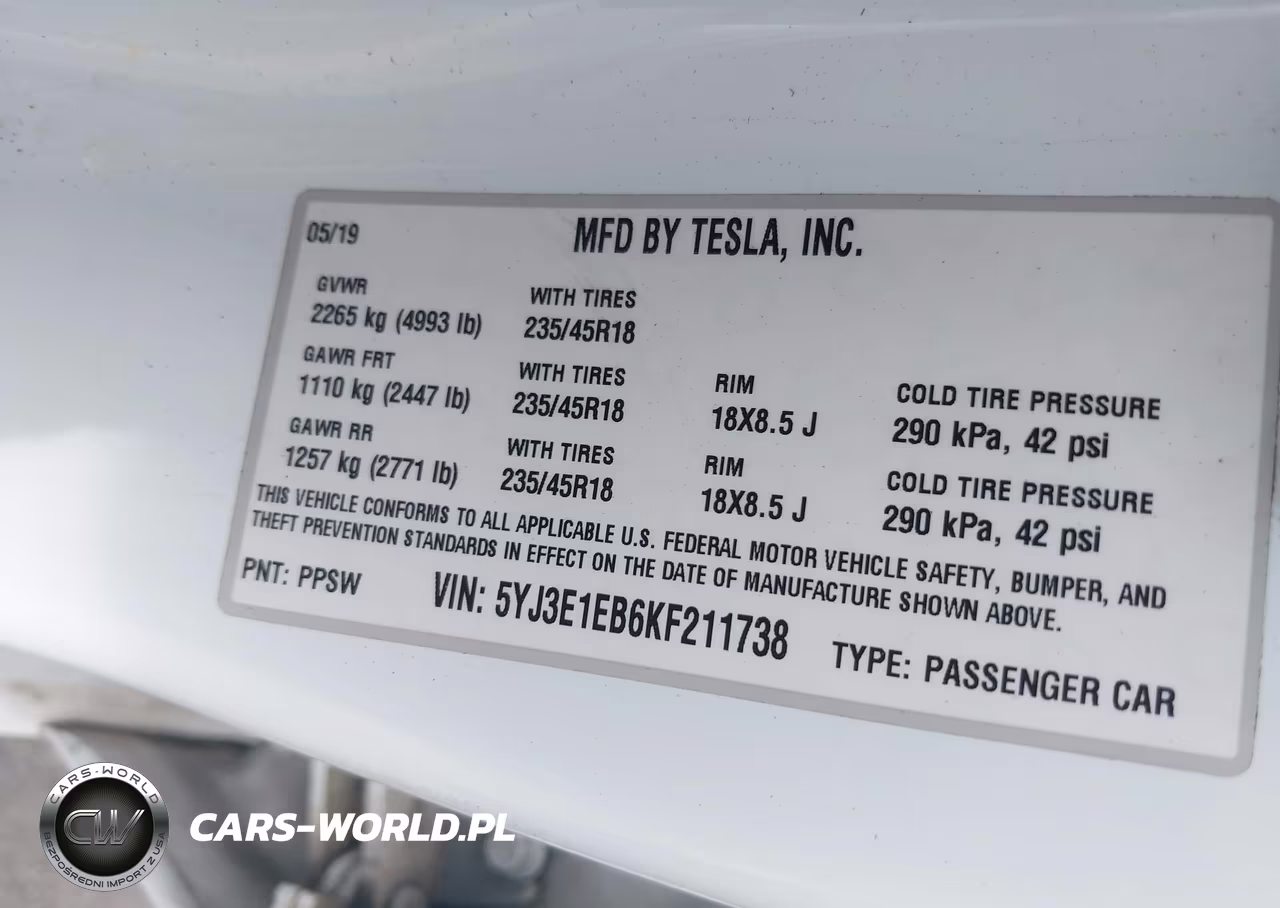 2019 Tesla Model 3 Long Range-Performance VIN:5YJ3E1EB6KF211738 - 9