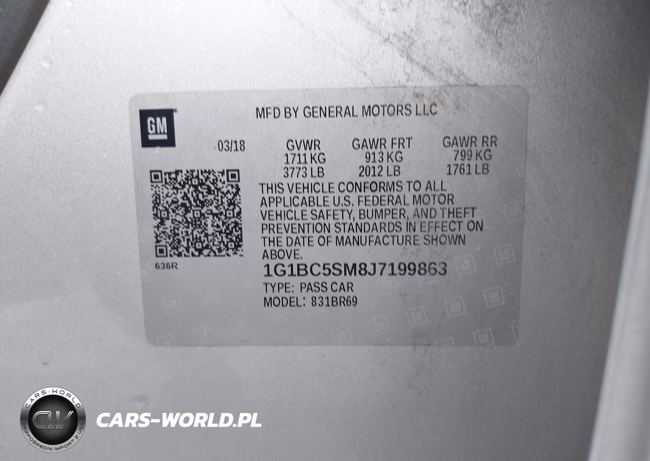 2018 Chevrolet Cruze Ls Auto VIN:1G1BC5SM8J7199863 - 9