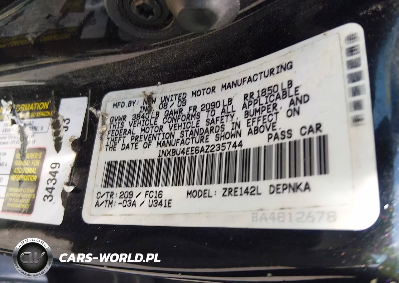 2010 Toyota Corolla Xle VIN:1NXBU4EE6AZ235744 - 9