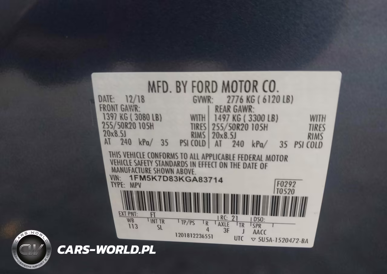 2019 Ford Explorer Xlt VIN:1FM5K7D83KGA83714 - 9