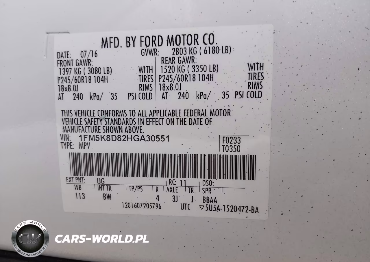 2017 Ford Explorer Xlt VIN:1FM5K8D82HGA30551 - 9