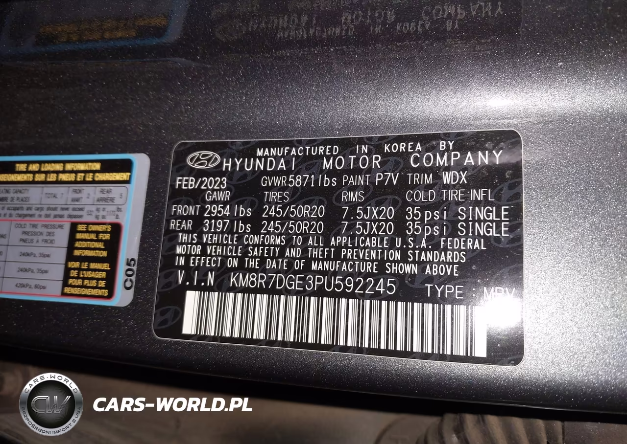 2023 Hyundai Palisade Calligraphy VIN:KM8R7DGE3PU592245 - 9