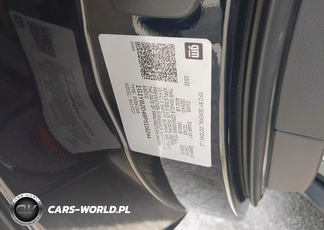 2023 Chevrolet Corvette Stingray Rwd 2Lt VIN:1G1YB2D49P5116244 - 9