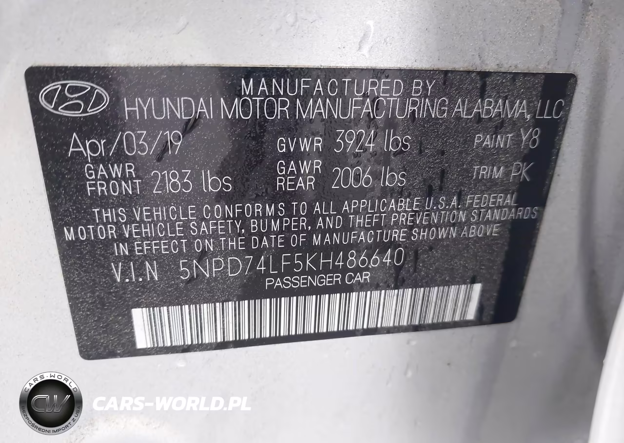 2019 Hyundai Elantra Se VIN:5NPD74LF5KH486640 - 9