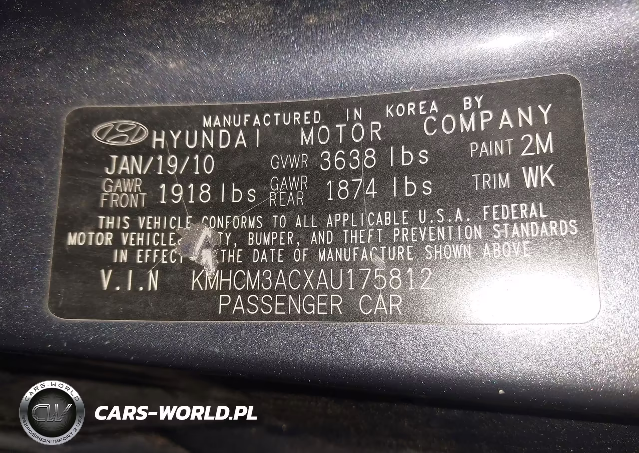 2010 Hyundai Accent Gs VIN:KMHCM3ACXAU175812 - 9