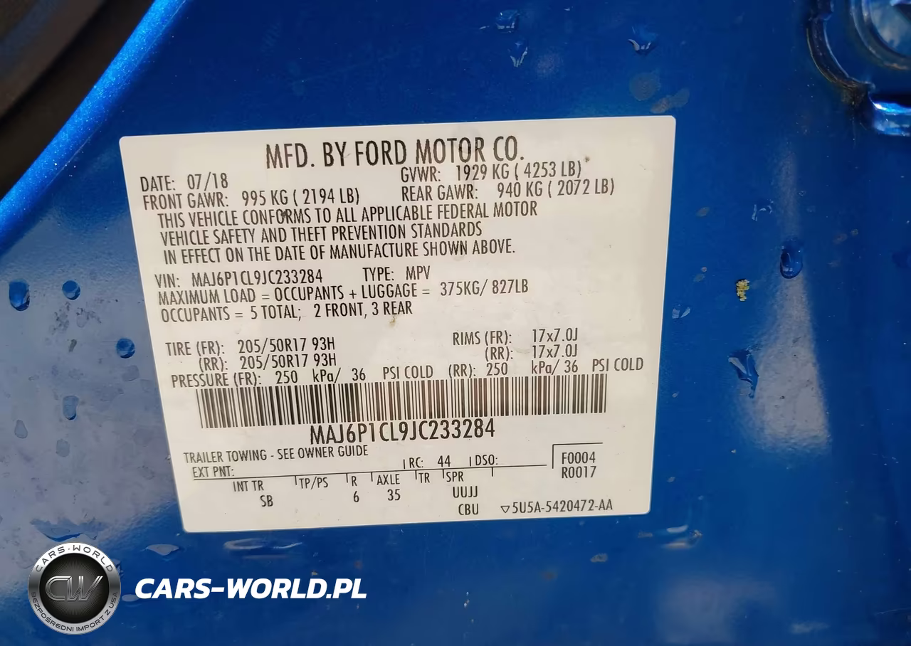 2018 Ford Ecosport Ses VIN:MAJ6P1CL9JC233284 - 9