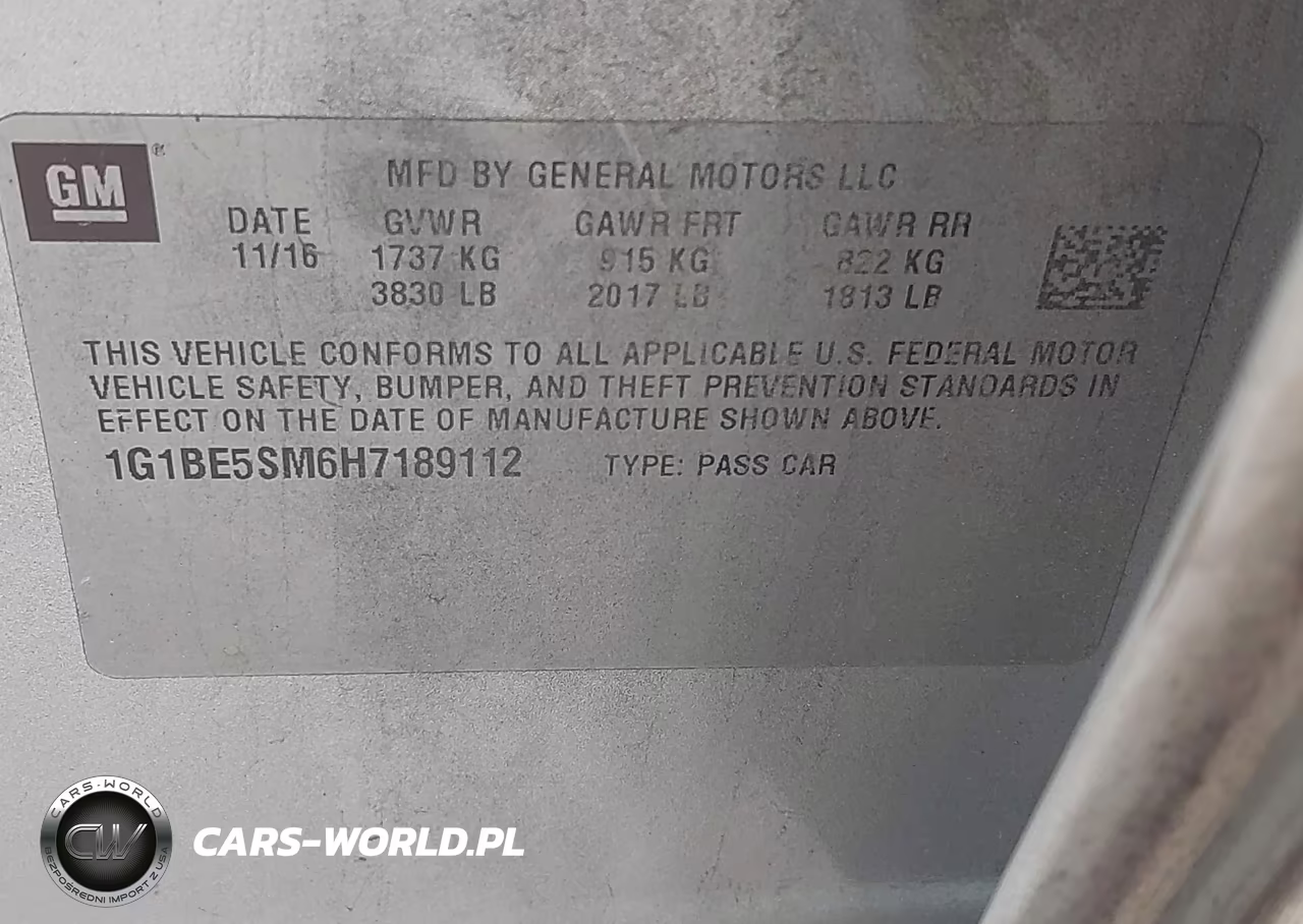 2017 Chevrolet Cruze Lt Auto VIN:1G1BE5SM6H7189112 - 9