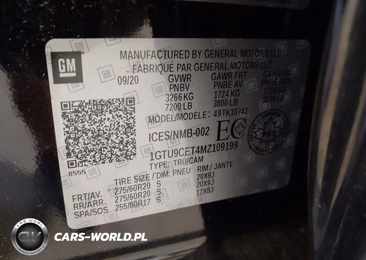 2021 GMC Sierra 1500 Elevation VIN:1GTU9CET4MZ109199 - 9