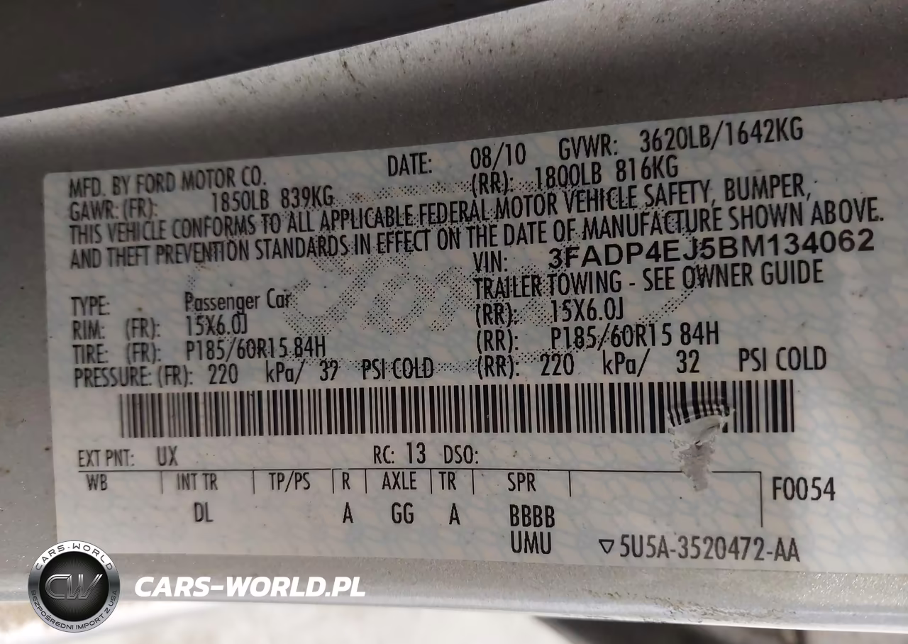 2011 Ford Fiesta Se VIN:3FADP4EJ5BM134062 - 9