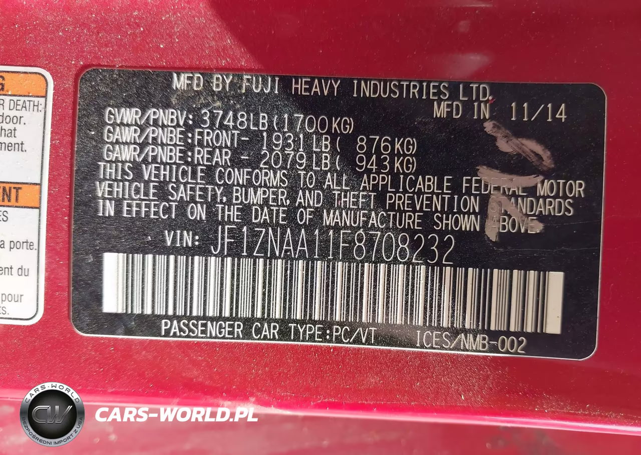 2015 Scion Fr-S VIN:JF1ZNAA11F8708232 - 9