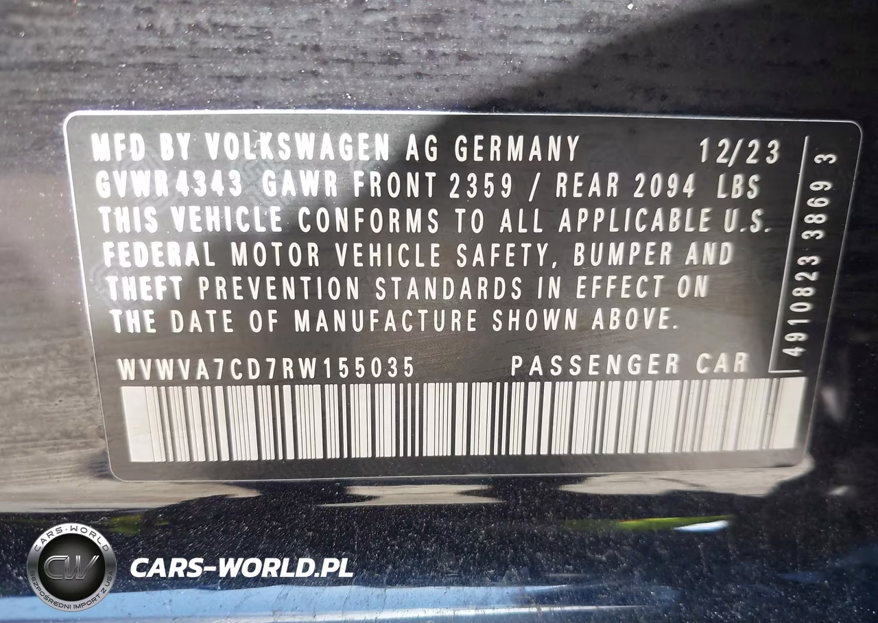2024 Volkswagen Golf Gti 2.0T Autobahn VIN:WVWVA7CD7RW155035 - 9