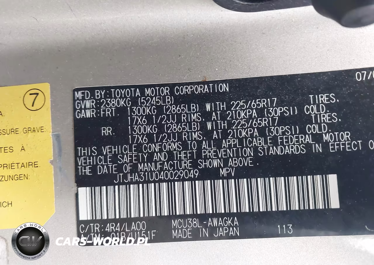 2004 Lexus Rx 330 VIN:JTJHA31U040029049 - 9