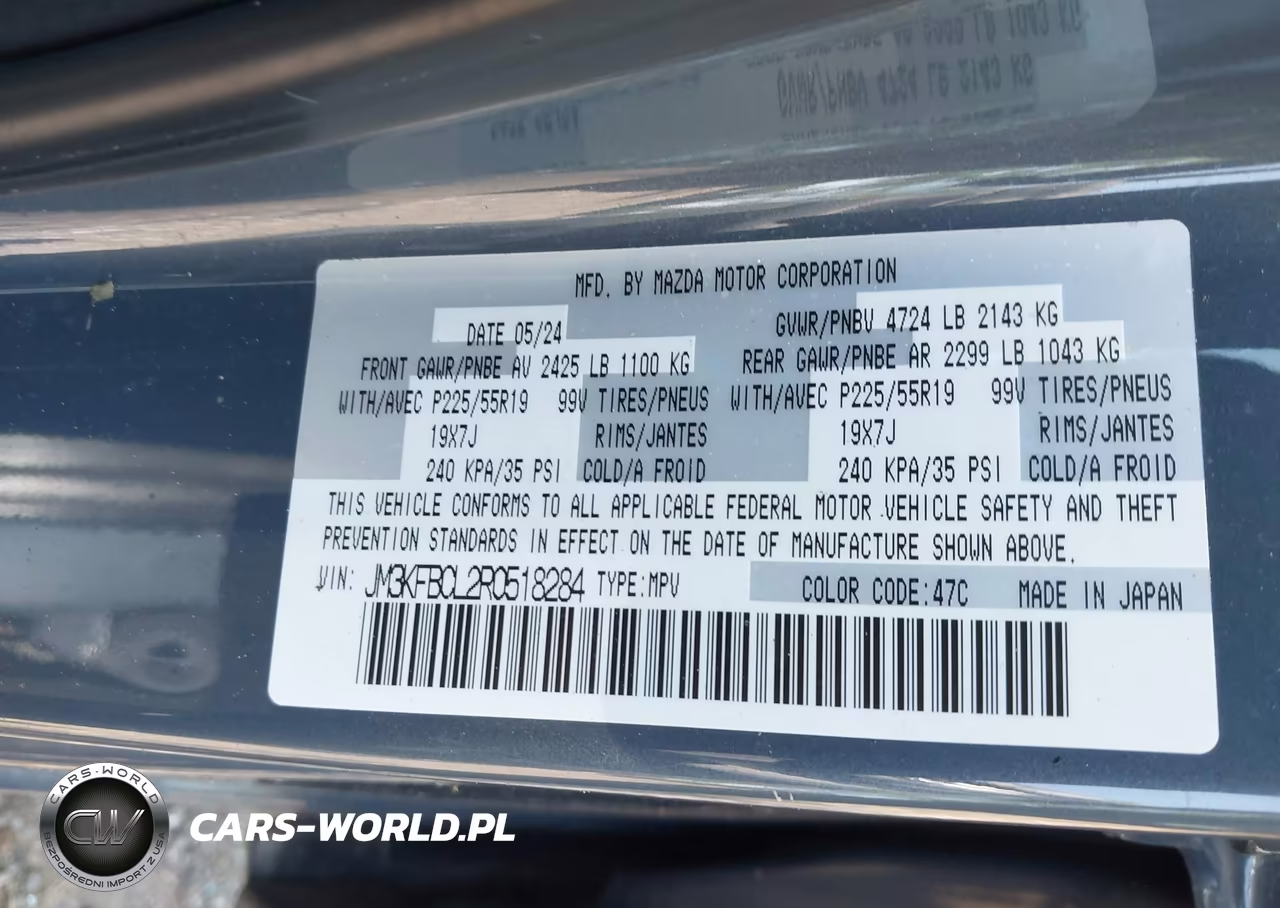 2024 Mazda Cx-5 2.5 S Carbon Edition VIN:JM3KFBCL2R0518284 - 9