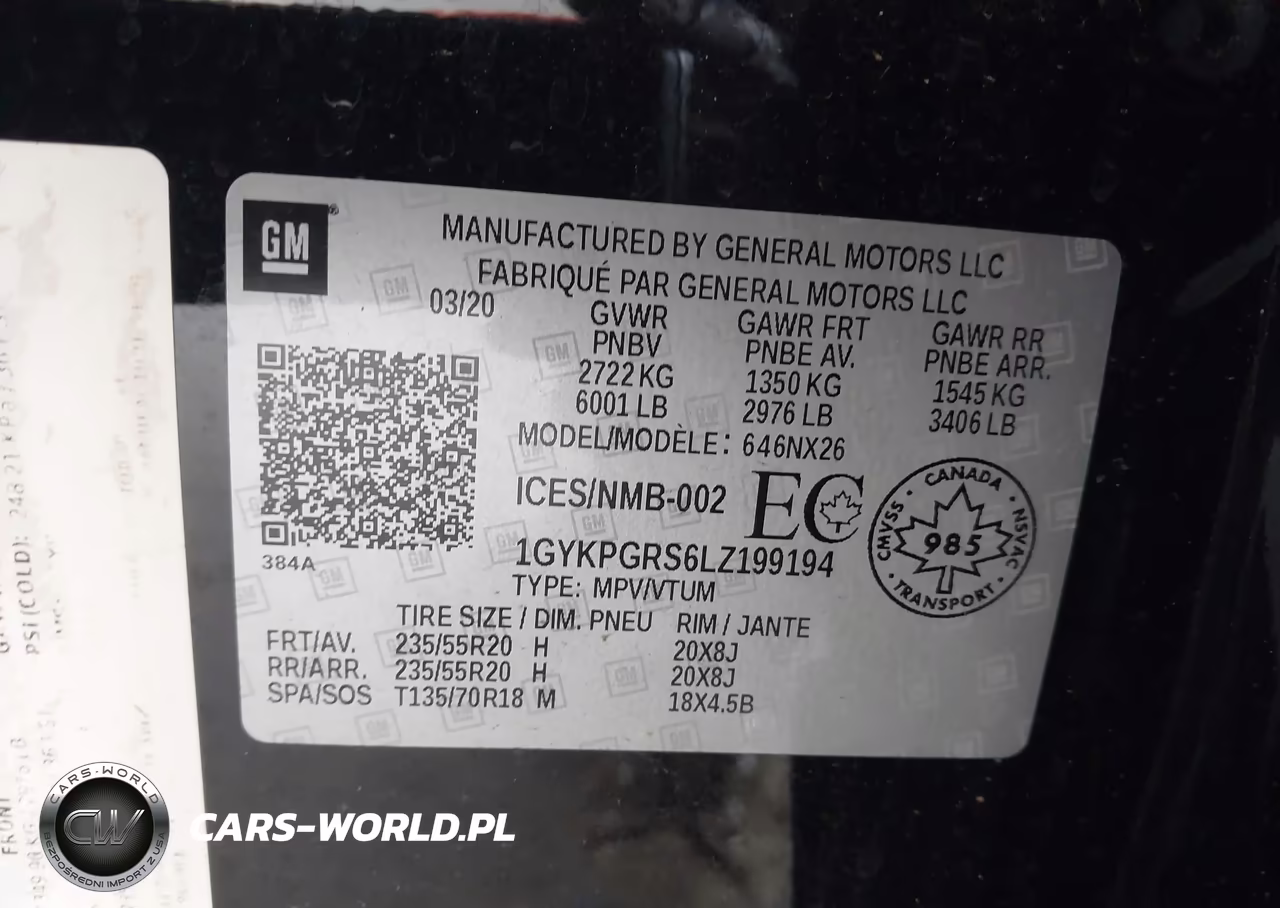 2020 Cadillac Xt6 Sport VIN:1GYKPGRS6LZ199194 - 9
