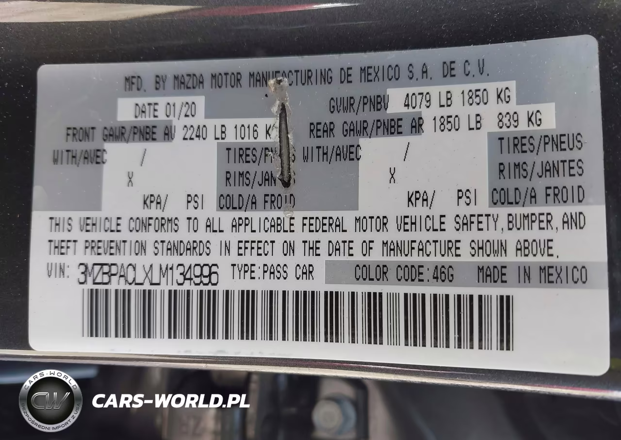 2020 Mazda Mazda3 Select Package VIN:3MZBPACLXLM134996 - 9