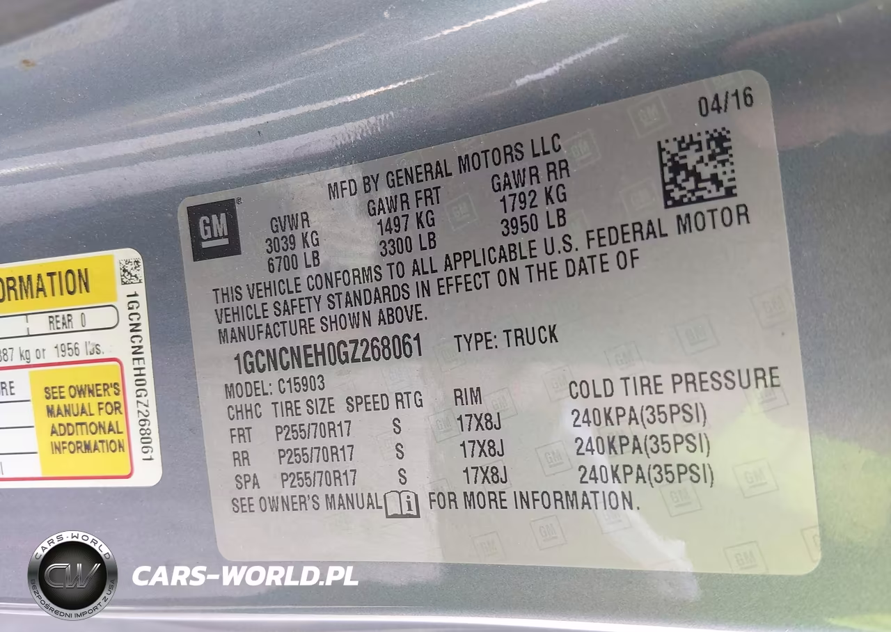 2016 Chevrolet Silverado 1500 Work Truck VIN:1GCNCNEH0GZ268061 - 9