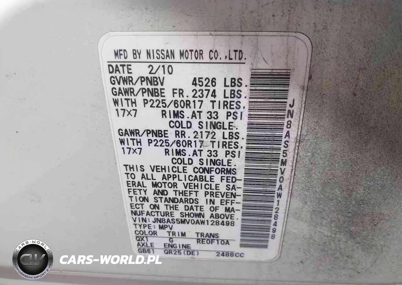2010 Nissan Rogue Sl VIN:JN8AS5MV0AW128498 - 9