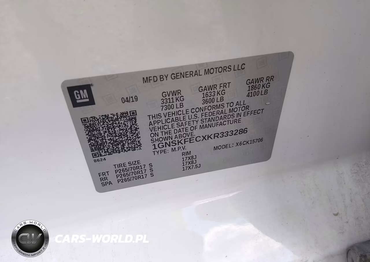 2019 Chevrolet Tahoe Commercial Fleet VIN:1GNSKFECXKR333286 - 9