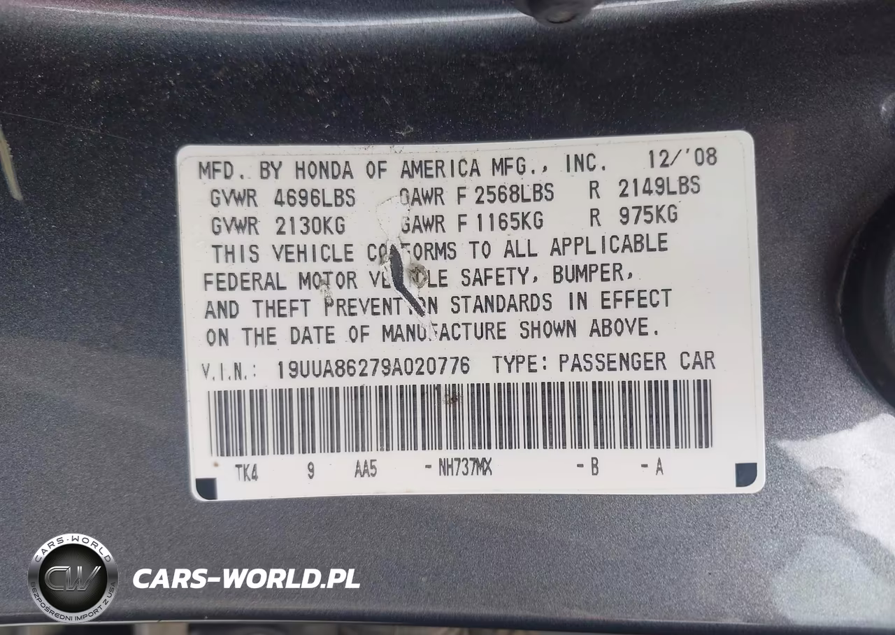 2009 Acura Tl 3.5 VIN:19UUA86279A020776 - 9