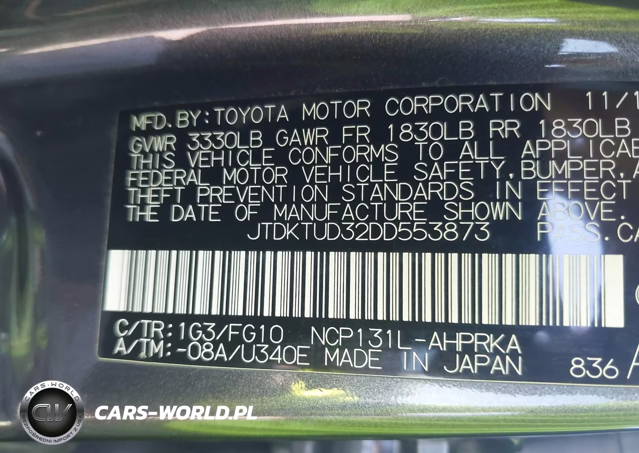 2013 Toyota Yaris Le VIN:JTDKTUD32DD553873 - 9