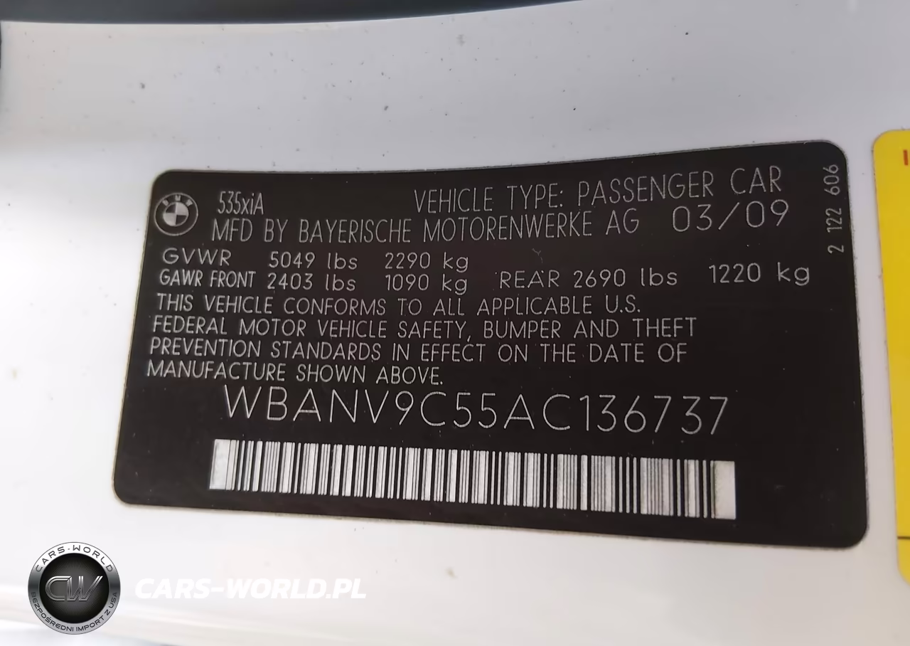 2010 BMW 535I xDrive VIN:WBANV9C55AC136737 - 9