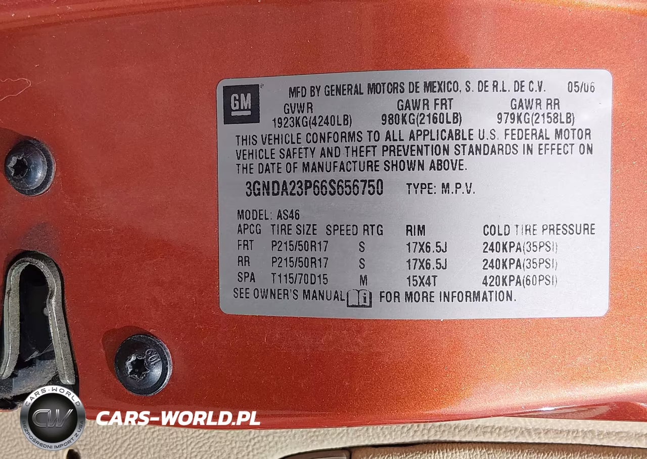 2006 Chevrolet Hhr Lt VIN:3GNDA23P66S656750 - 9