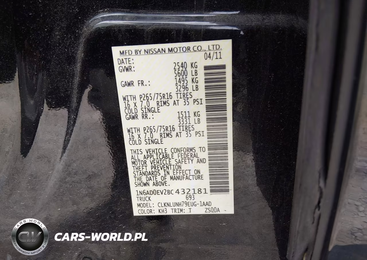 2011 Nissan Frontier Pro-4X VIN:1N6AD0EV2BC432181 - 9