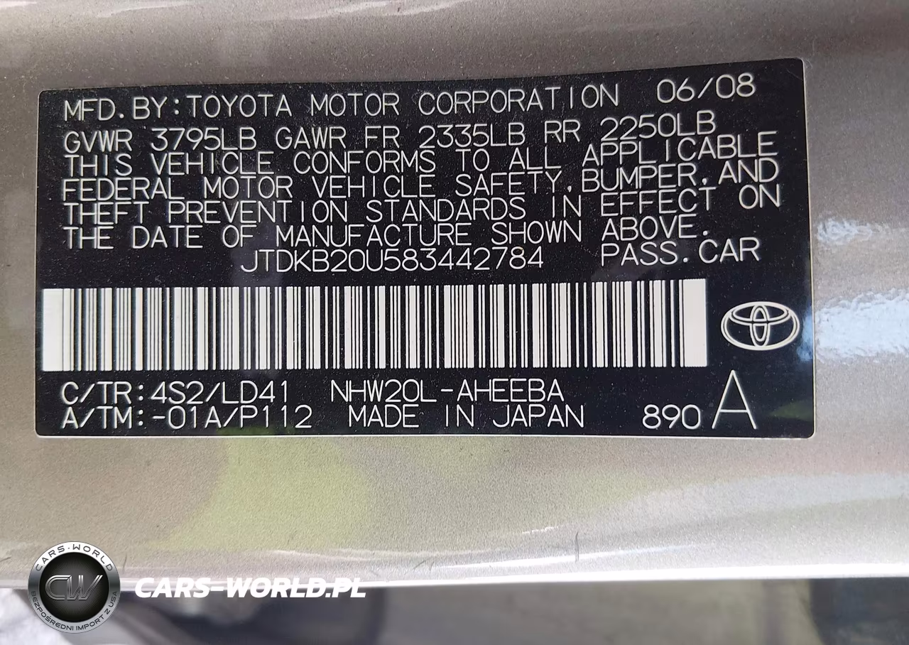 2008 Toyota Prius VIN:JTDKB20U583442784 - 9