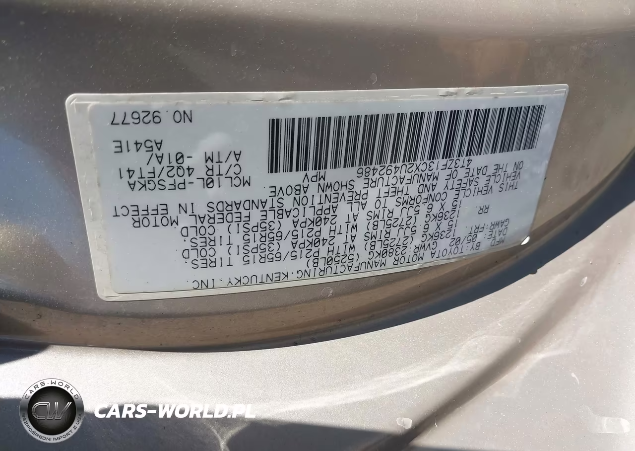 2002 Toyota Sienna Le VIN:4T3ZF13CX2U492486 - 9