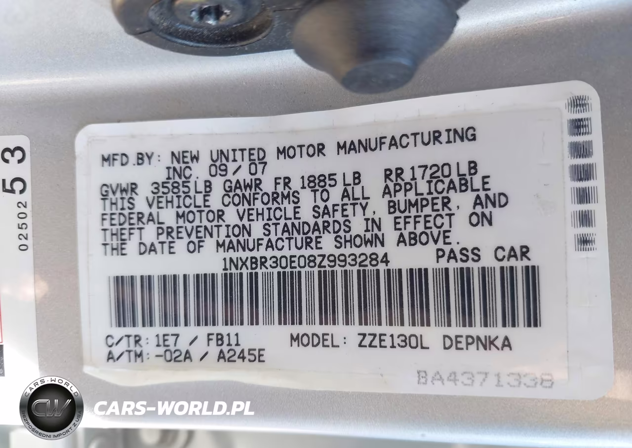 2008 Toyota Corolla Le VIN:1NXBR30E08Z993284 - 9