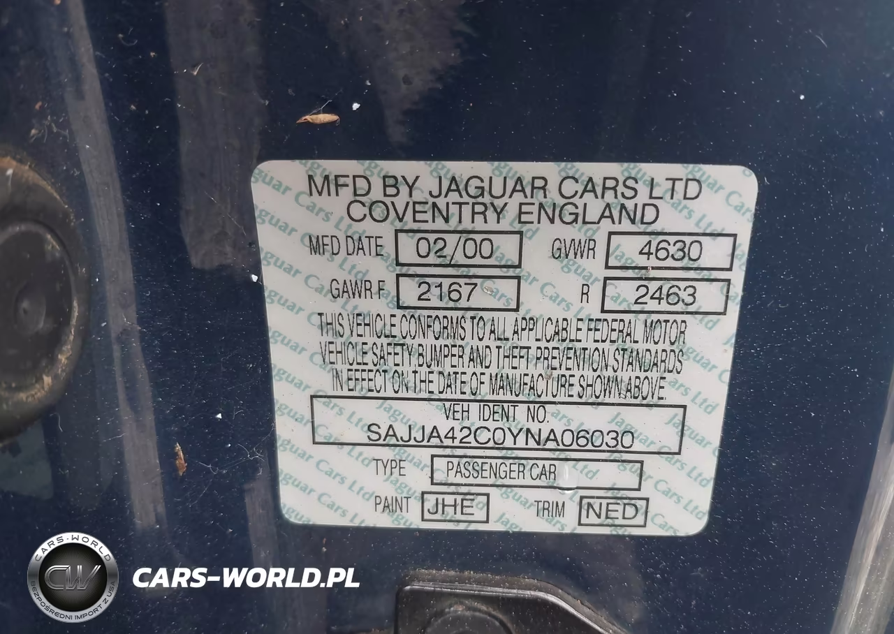2000 Jaguar Xk8 VIN:SAJJA42C0YNA06030 - 9