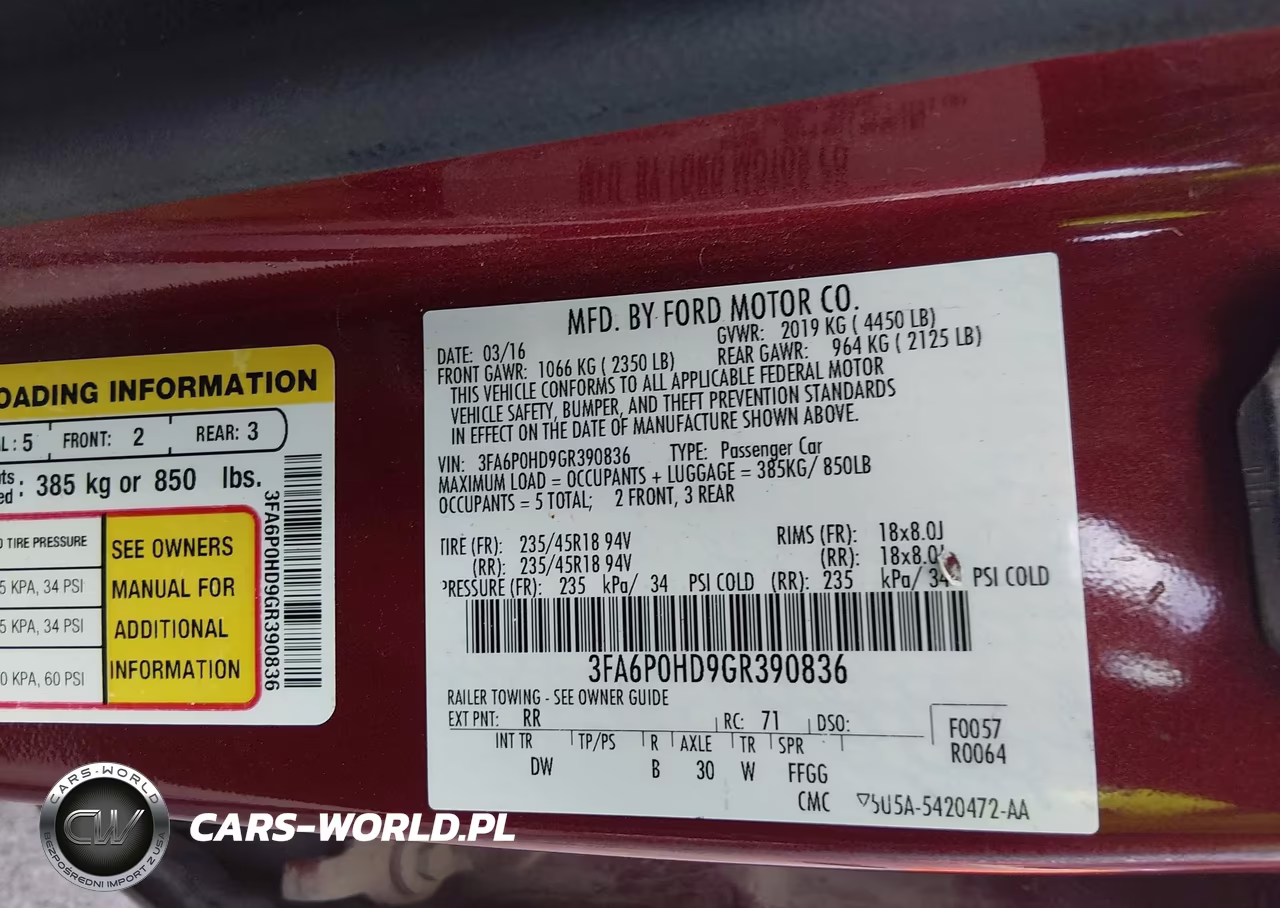 2016 Ford Fusion Se VIN:3FA6P0HD9GR390836 - 9