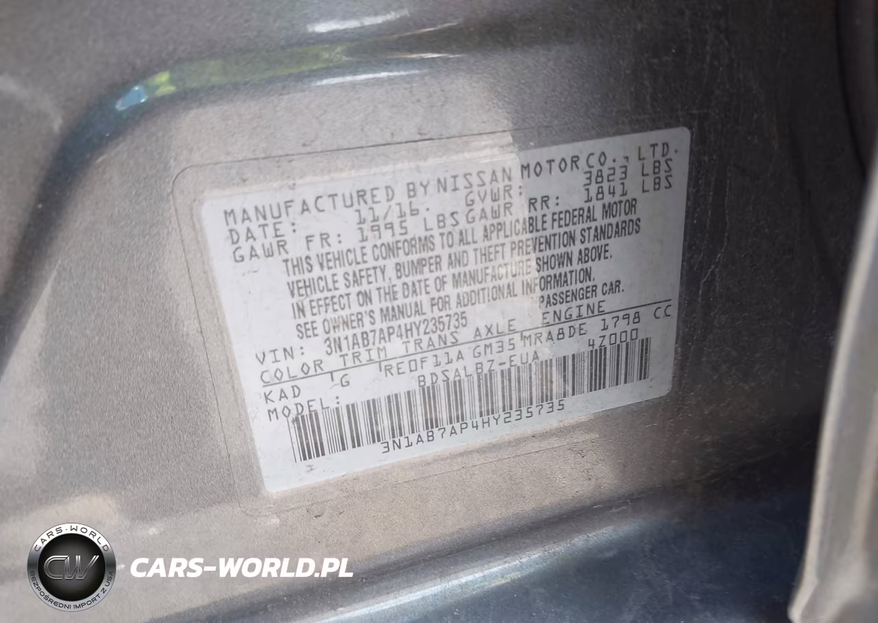 2017 Nissan Sentra S VIN:3N1AB7AP4HY235735 - 9