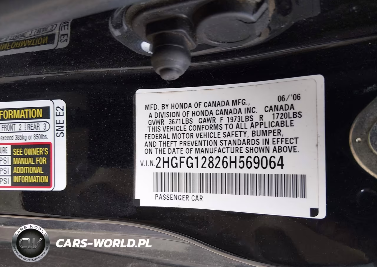 2006 Honda Civic Ex VIN:2HGFG12826H569064 - 9