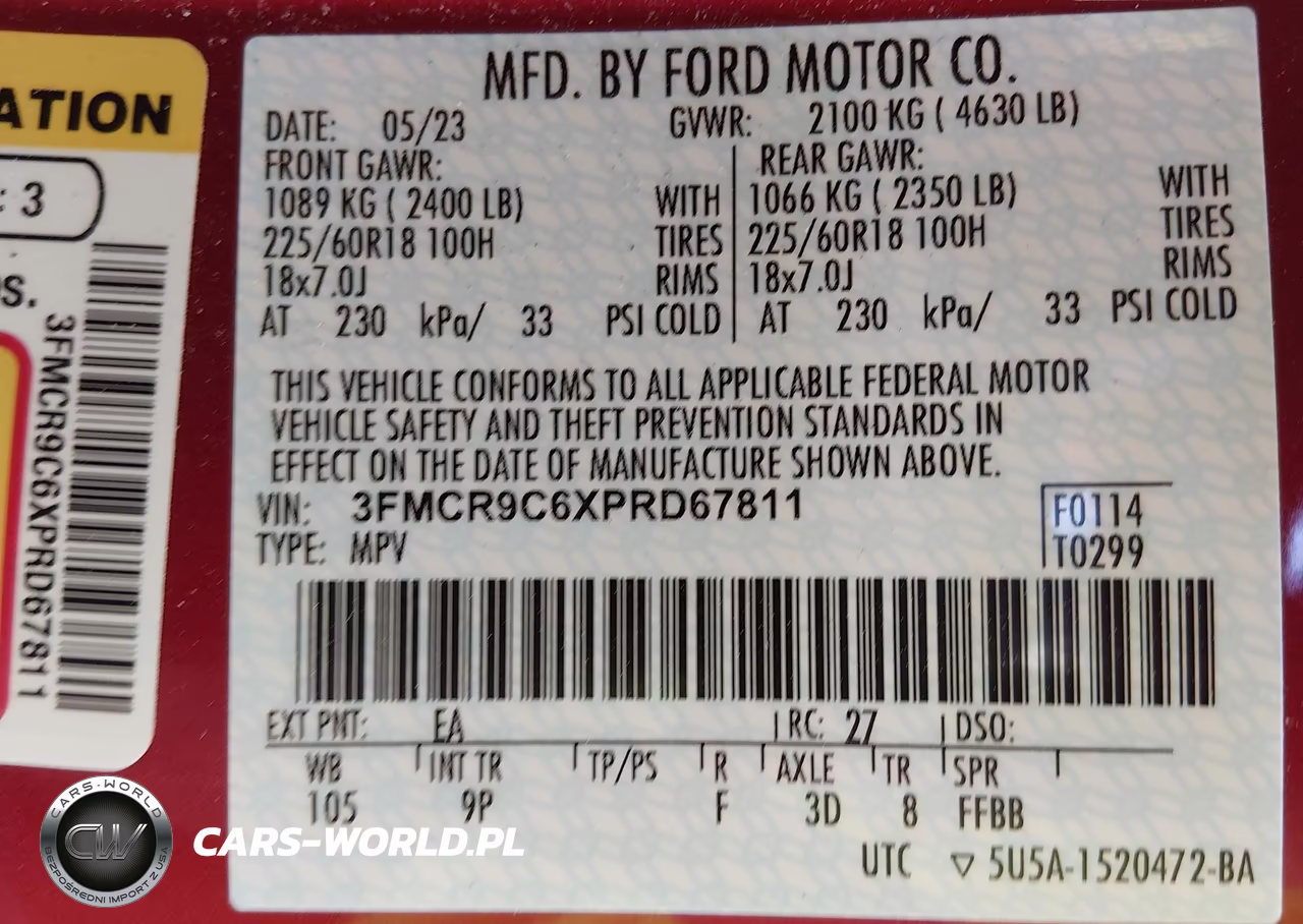 2023 Ford Bronco Sport Outer Banks VIN:3FMCR9C6XPRD67811 - 9