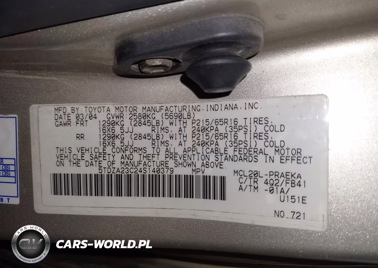 2004 Toyota Sienna Le VIN:5TDZA23C24S140379 - 9