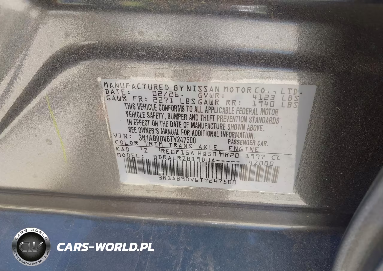 2026 Nissan Sentra Sr VIN:3N1AB9DV6TY247500 - 9
