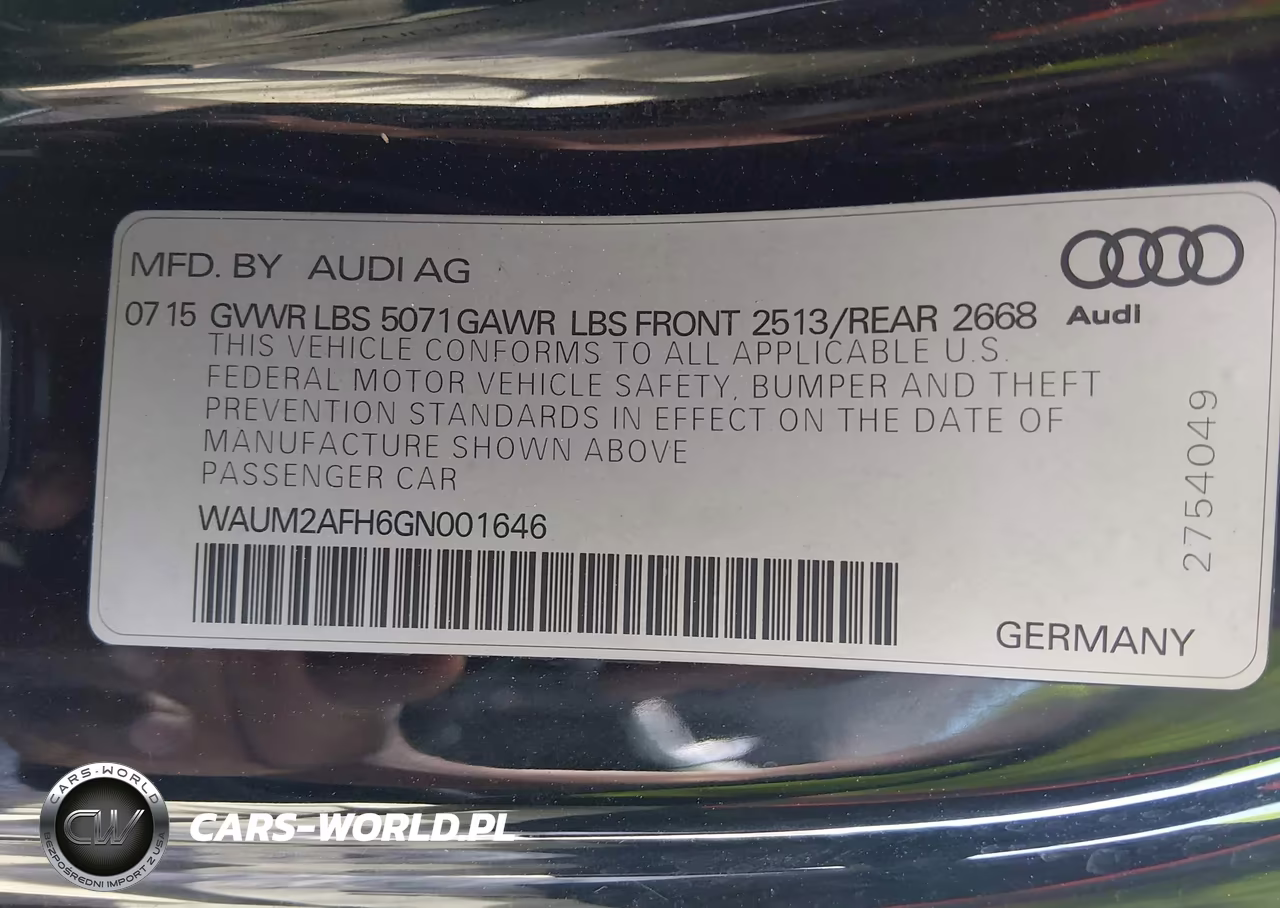 2016 Audi A5 Premium Plus VIN:WAUM2AFH6GN001646 - 9