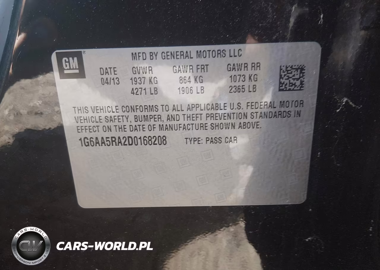 2013 Cadillac Ats Standard VIN:1G6AA5RA2D0168208 - 9