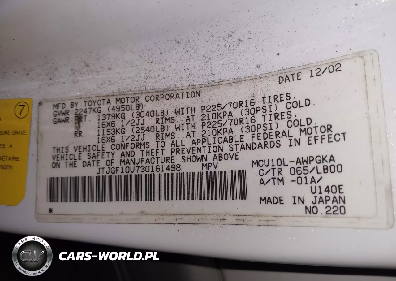 2003 Lexus Rx 300 VIN:JTJGF10U730161498 - 9