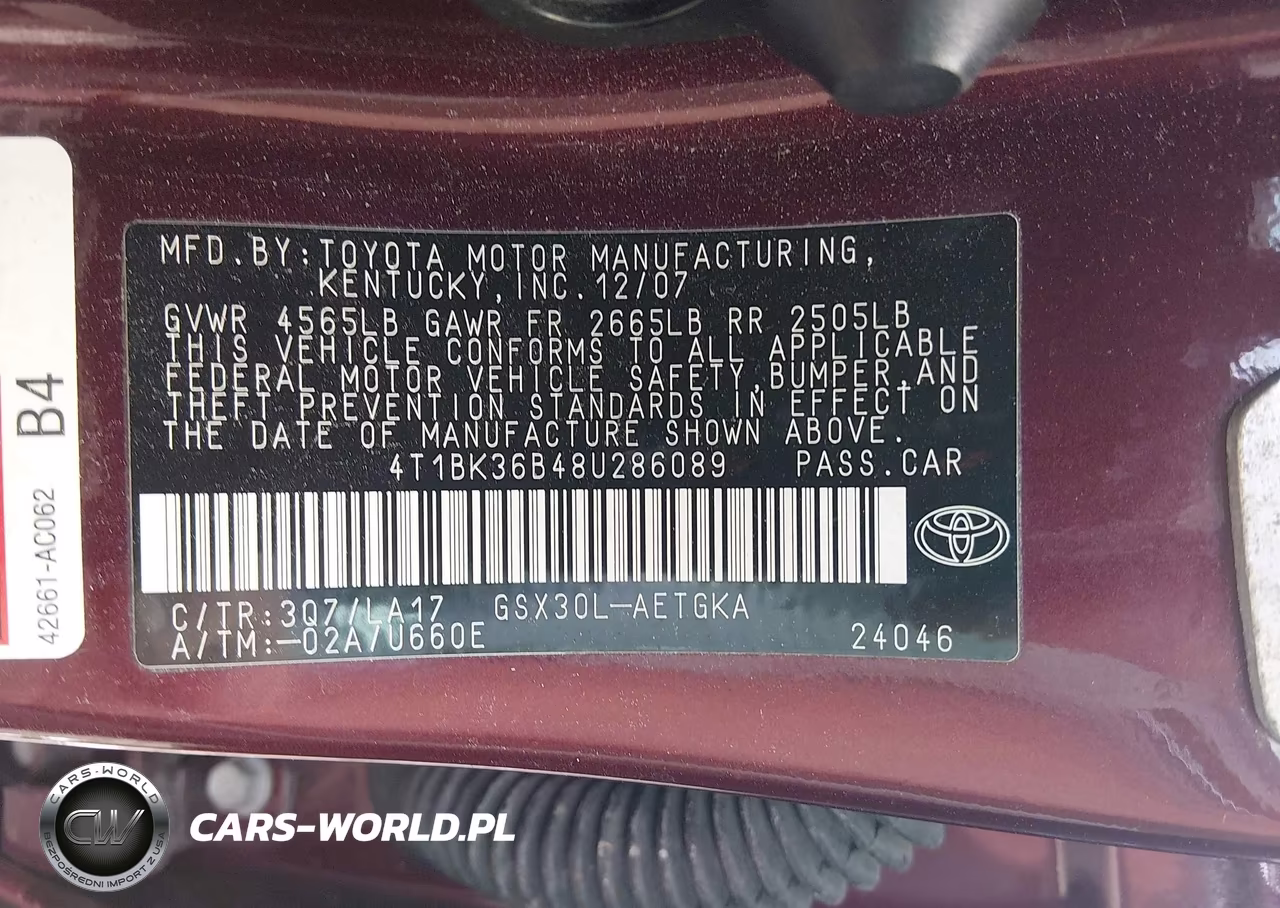 2008 Toyota Avalon Xls VIN:4T1BK36B48U286089 - 9
