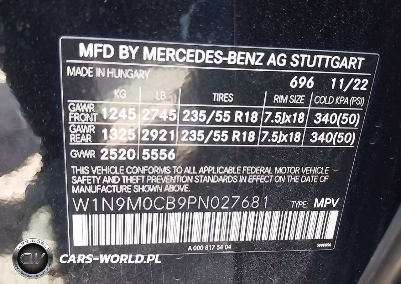2023 Mercedes-Benz Eqb 250 Suv VIN:W1N9M0CB9PN027681 - 9